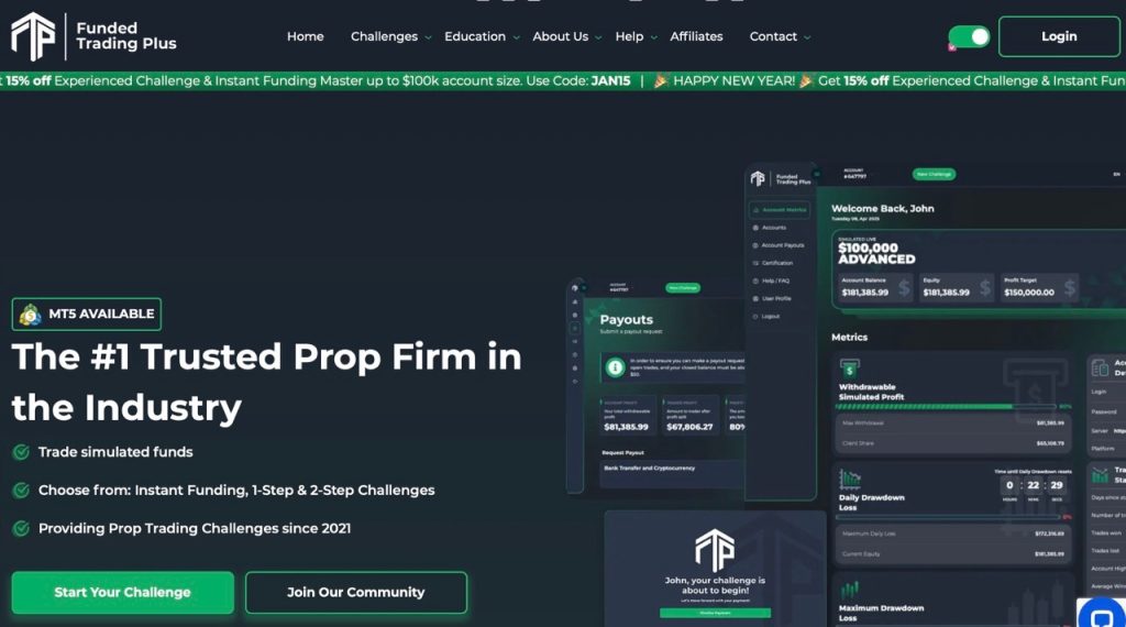 Funded Trading Plus - FundingPips alternative